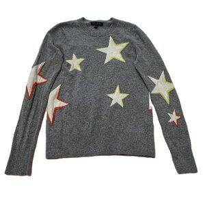 Retro Rock Classic Banana Republic Merino Blend Gray Star Sweater Women's XS